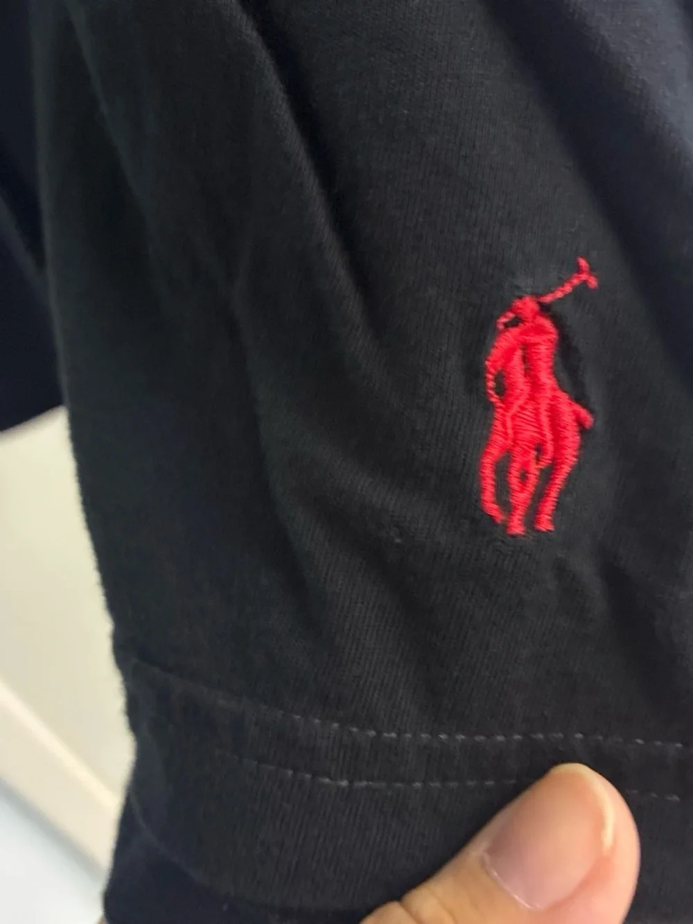 Polo by Ralph Lauren Black Short Sleeve Crew Tee with Red Pony